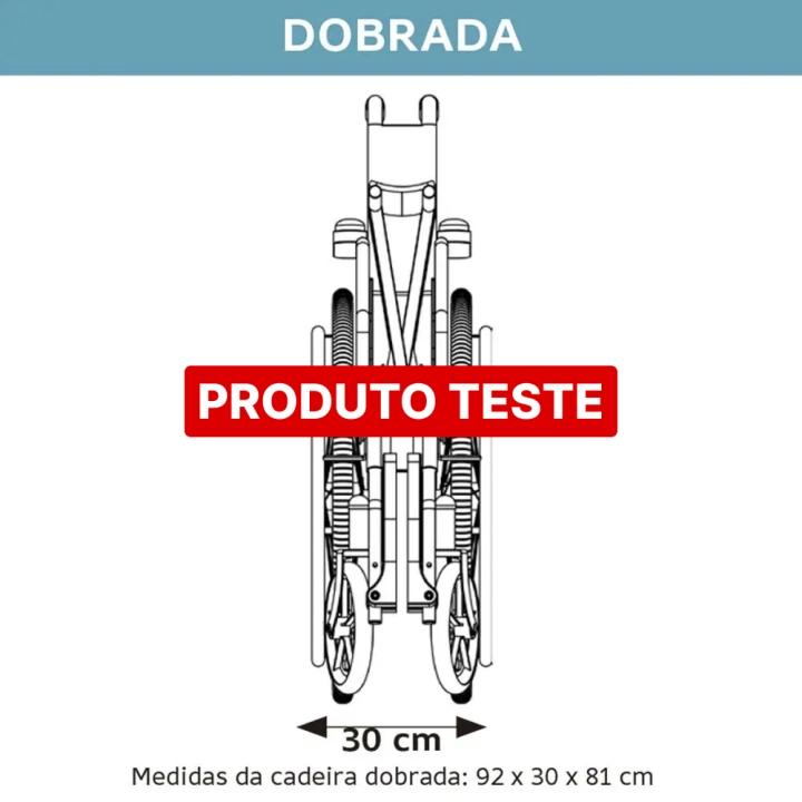Imagem do produto Produto teste cadeira de rodas modelo D999 resistente até 90kg TESTE - 02