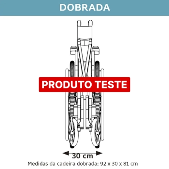 Produto teste cadeira de rodas modelo D999 resistente até 90kg TESTE - 02