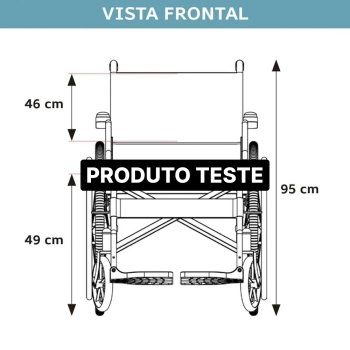 Produto cadeira de rodas modelo D100 dobrável resistente até 100kg TESTE - 01