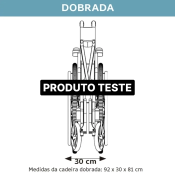 Produto cadeira de rodas modelo D100 dobrável resistente até 100kg TESTE - 01